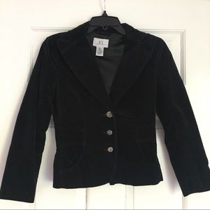 Armani Exchange black peplum blazer